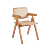 silla sitial madera natural y ratan