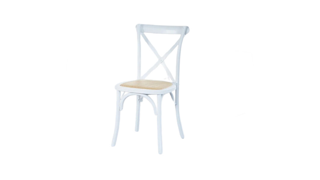 silla crossback madera blanca